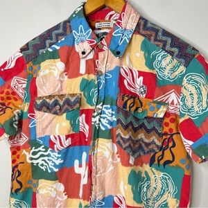 Billionaire Boys Club Axis Woven Shirt Deep Sea Coral Patch Button Down Shirt